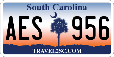 SC license plate AES956
