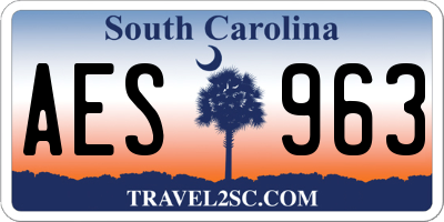 SC license plate AES963