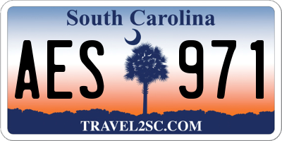 SC license plate AES971