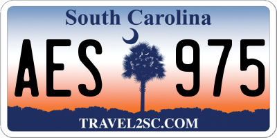 SC license plate AES975