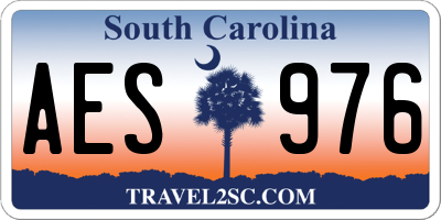 SC license plate AES976