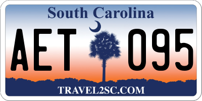 SC license plate AET095
