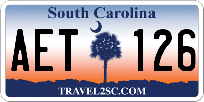 SC license plate AET126