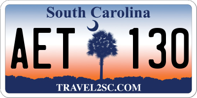 SC license plate AET130