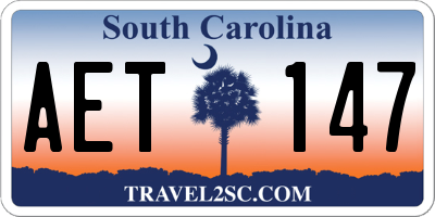 SC license plate AET147
