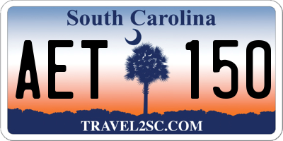 SC license plate AET150