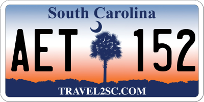 SC license plate AET152