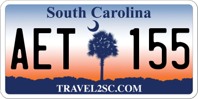 SC license plate AET155