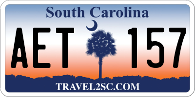 SC license plate AET157