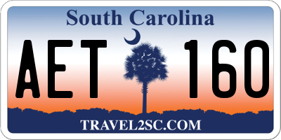 SC license plate AET160