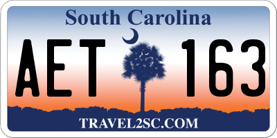 SC license plate AET163