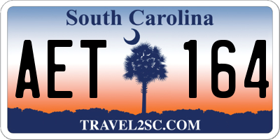 SC license plate AET164