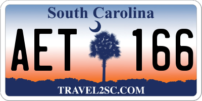 SC license plate AET166