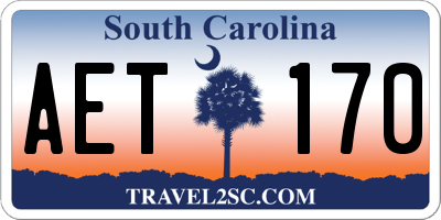 SC license plate AET170