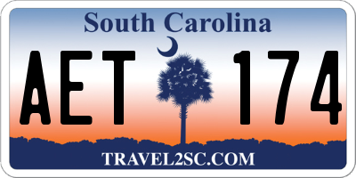 SC license plate AET174