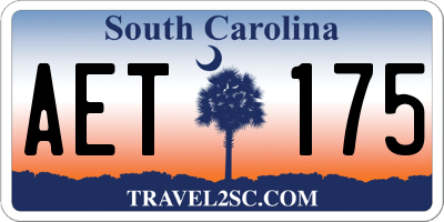 SC license plate AET175