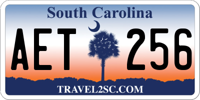 SC license plate AET256