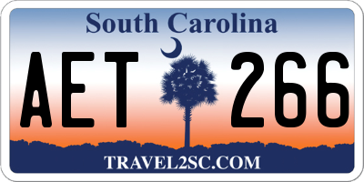 SC license plate AET266