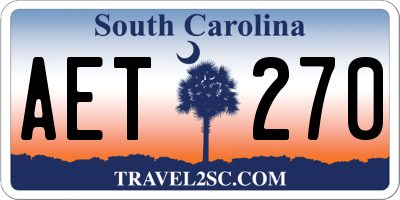 SC license plate AET270