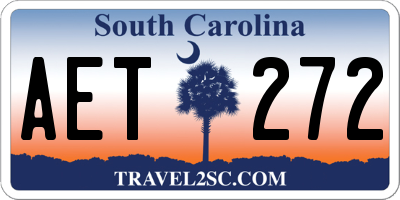 SC license plate AET272