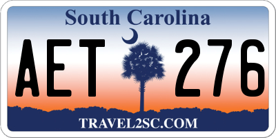 SC license plate AET276