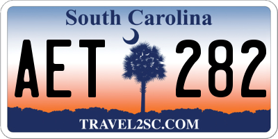 SC license plate AET282