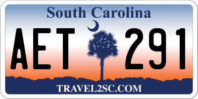SC license plate AET291