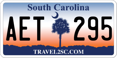 SC license plate AET295
