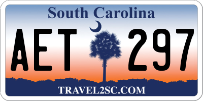 SC license plate AET297