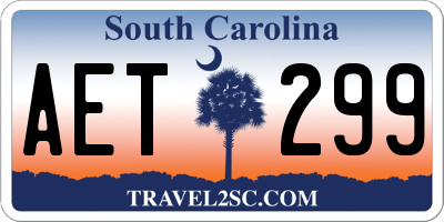 SC license plate AET299