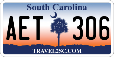 SC license plate AET306