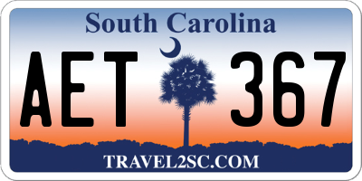 SC license plate AET367