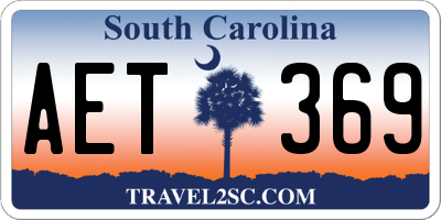 SC license plate AET369
