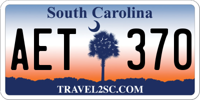 SC license plate AET370