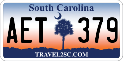 SC license plate AET379