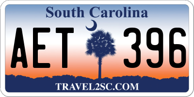SC license plate AET396