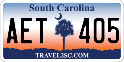 SC license plate AET405
