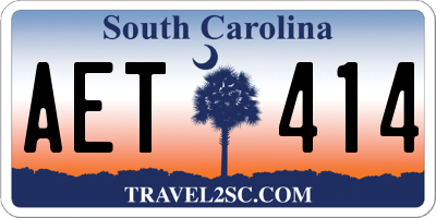 SC license plate AET414