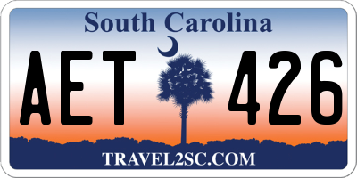SC license plate AET426