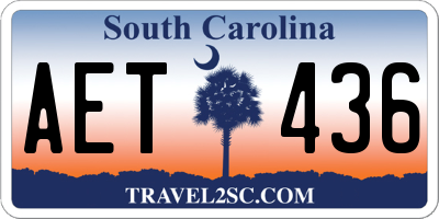 SC license plate AET436