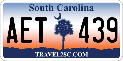 SC license plate AET439
