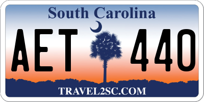 SC license plate AET440