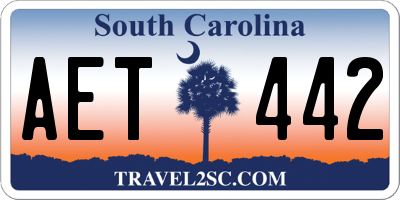 SC license plate AET442