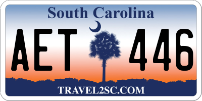 SC license plate AET446