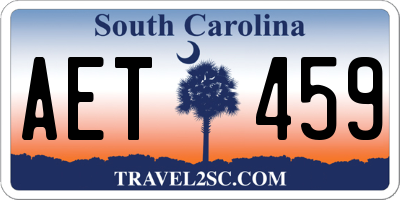 SC license plate AET459