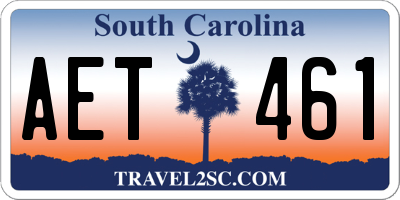 SC license plate AET461