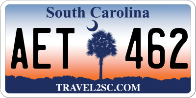 SC license plate AET462