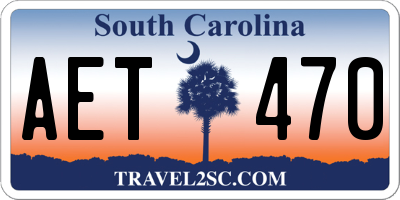 SC license plate AET470