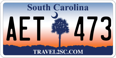 SC license plate AET473