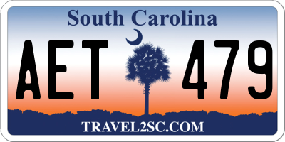 SC license plate AET479
